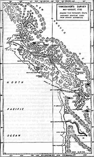 Captain Vancouver's Survey of Vancouver Island, August 1792